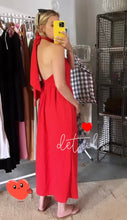 Load image into Gallery viewer, RED HALTER DRESS