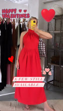 Load image into Gallery viewer, RED HALTER DRESS
